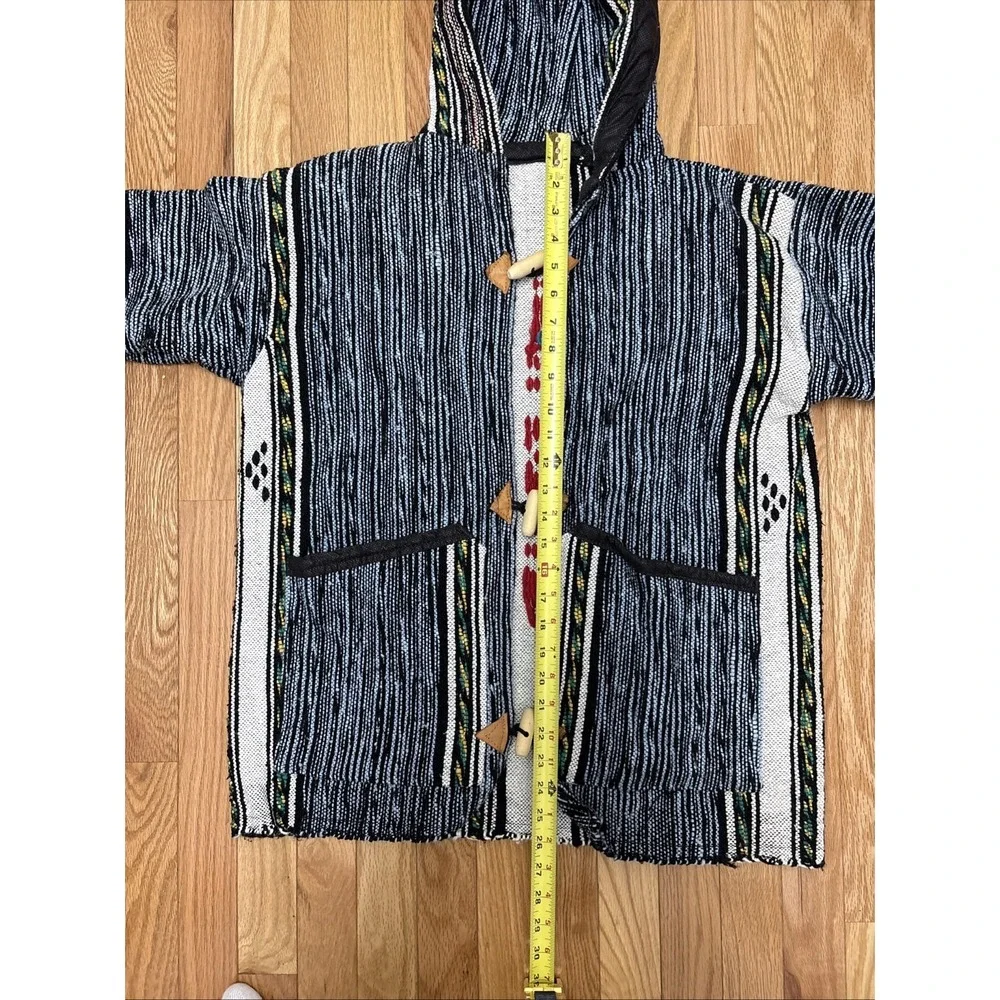 Djellaba Striped Pattern Cardigan with‎ Toggle Button Closure & Pockets